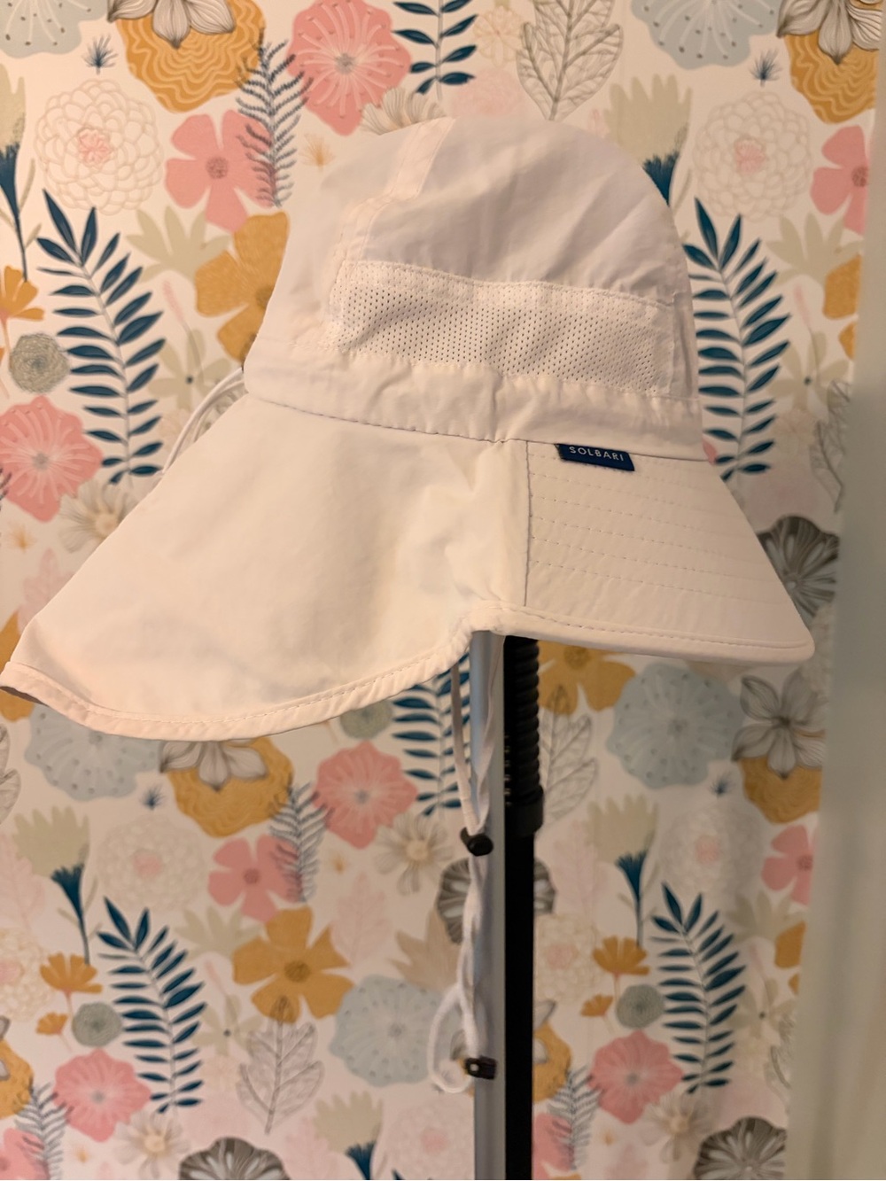 Solbari Women's White Sun Hat with Neck Flap